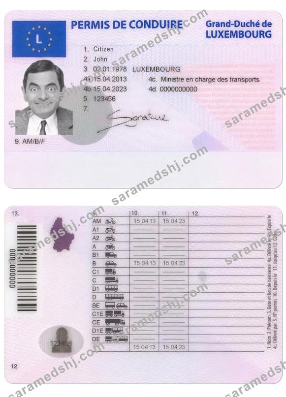 LUXEMBOURG driving license